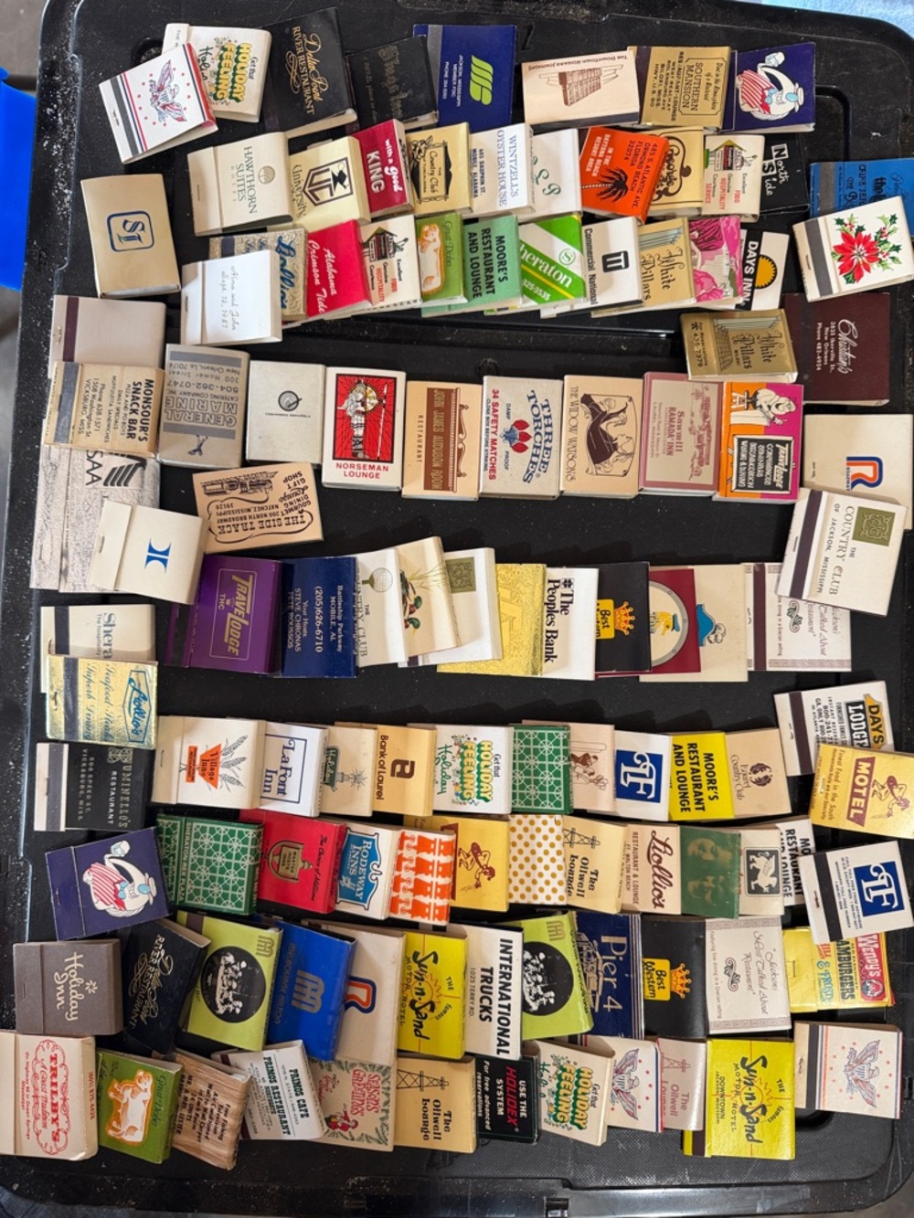 Assorted Vintage Matchbooks Box of over 100